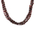 Garnet beaded necklace, 'Grape Festival' - Red Garnet and Glass Bead Grape Festival Beaded Necklace (image 2a) thumbail