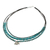 Calcite beaded pendant necklace, 'Elephant Sky' - Calcite Bead and Karen Silver Elephant Pendant Necklace (image 2c) thumbail