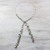 Lariat-Halskette mit mehreren Edelsteinen - Handgefertigte Wickelhalskette aus mehreren Edelsteinperlen und Kupfer