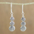 Silver dangle earrings, 'Karen Seashells' - Karen Silver Seashell Dangle Earrings from Thailand