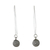 Silver dangle earrings, 'Karen Trance' - Karen Silver Spiral Motif Dangle Earrings from Thailand