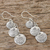 Silver dangle earrings, 'Karen Scales' - Karen Silver Dangle Earrings with Scale Motifs