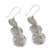 Silver dangle earrings, 'Karen Scales' - Karen Silver Dangle Earrings with Scale Motifs