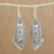 Pendientes colgantes de plata - Pendientes colgantes de plata Karen hechos a mano de Tailandia