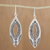 Silberne Ohrhänger, „Karen Portals“ – Karen Silberohrringe mit floralen Stempeln