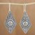 Pendientes colgantes de plata - Pendientes Karen de Plata con Motivos en Espiral