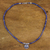 Lapis lazuli beaded pendant necklace, 'Way of the Elephant' - Lapis Lazuli Elephant Beaded Pendant Necklace from Thailand