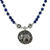 Lapis lazuli beaded pendant necklace, 'Way of the Elephant' - Lapis Lazuli Elephant Beaded Pendant Necklace from Thailand (image 2c) thumbail