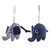 Cotton keychains, 'Elephant Chums' (pair) - Handmade 100% Cotton Elephant Keychains from Thailand (Pair)