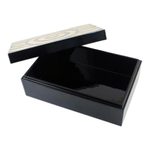 Wood decorative box, 'Mosaic Eye' - Eye Motif Wood Mosaic Decorative Box from Thailand