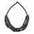 Wood beaded necklace, 'Earthy Geometry' - Brown Cube and Black Disc Wood Multi-Strand Beaded Necklace (image 2a) thumbail