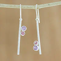 Featured review for Amethyst and tourmaline dangle earrings, Modern Enchantment