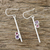 Amethyst and tourmaline dangle earrings, 'Modern Enchantment' - Modern Amethyst and Tourmaline Earrings from Thailand (image 2b) thumbail
