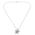 Larimar pendant necklace, 'Starfish Sparkle' - Larimar and Sterling Silver Starfish Pendant Necklace thumbail