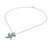 Larimar pendant necklace, 'Starfish Sparkle' - Larimar and Sterling Silver Starfish Pendant Necklace (image 2c) thumbail