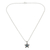 Larimar pendant necklace, 'Starfish at Night' - Larimar Marcasite Starfish Sterling Silver Pendant Necklace thumbail