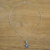 Larimar pendant necklace, 'Starfish at Night' - Larimar Marcasite Starfish Sterling Silver Pendant Necklace