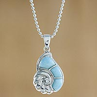 Featured review for Larimar pendant necklace, Oceans Call
