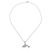 Larimar pendant necklace, 'Sleek Swimmer' - Larimar Sterling Silver Swimming Dolphin Pendant Necklace