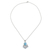 Larimar and blue topaz pendant necklace, 'Sweet Octopus' - Larimar Blue Topaz Octopus Sterling Silver Pendant Necklace thumbail