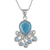 Larimar and blue topaz pendant necklace, 'Sweet Octopus' - Larimar Blue Topaz Octopus Sterling Silver Pendant Necklace (image 2c) thumbail