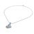 Larimar and blue topaz pendant necklace, 'Sweet Octopus' - Larimar Blue Topaz Octopus Sterling Silver Pendant Necklace (image 2d) thumbail