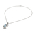 Larimar pendant necklace, 'Sweet Seahorse' - Larimar and Sterling Silver Seahorse Pendant Necklace (image 2d) thumbail