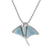 Larimar pendant necklace, 'Stingray' - Larimar and Sterling Silver Stingray Pendant Necklace thumbail
