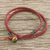 Men's tiger's eye wrap bracelet, 'Rustic Style' - Men's Tiger's Eye and Mahogany Braided Leather Wrap Bracelet (image 2b) thumbail