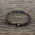 Apatite and jasper beaded wristband bracelet, 'Surf's Edge' - Apatite and Jasper Hill Tribe Silver Wristband Bracelet