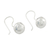 Sterling silver drop earrings, 'Disco Style' - Spherical Sterling Silver Drop Earrings from Thailand (image 2b) thumbail