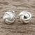 Sterling silver stud earrings, 'Sweet Knots' - Knot Motif Sterling Silver Stud Earrings from Thailand thumbail