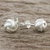 Sterling silver stud earrings, 'Sweet Knots' - Knot Motif Sterling Silver Stud Earrings from Thailand (image 2b) thumbail