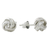 Sterling silver stud earrings, 'Sweet Knots' - Knot Motif Sterling Silver Stud Earrings from Thailand (image 2c) thumbail