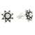 Sterling silver stud earrings, 'Flower Gleam' - Floral Sterling Silver Stud Earrings from Thailand