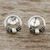Sterling silver stud earrings, 'Champion Rope' - Artisan Crafted Circular Sterling Silver Stud Earrings thumbail