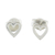 Sterling silver stud earrings, 'Take My Heart' - High-Polish Sterling Silver Heart Stud Earrings