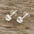 Sterling silver stud earrings, 'Take My Heart' - High-Polish Sterling Silver Heart Stud Earrings (image 2b) thumbail