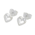 Sterling silver stud earrings, 'Take My Heart' - High-Polish Sterling Silver Heart Stud Earrings (image 2c) thumbail