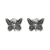 Sterling silver stud earrings, 'Prophetic Wings' - Sterling Silver Butterfly Stud Earrings from Thailand (image 2a) thumbail