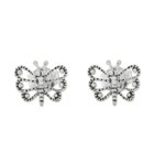 Sterling silver stud earrings, 'Dotted Butterflies' - Openwork Butterfly Sterling Silver Stud Earrings