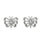 Sterling silver stud earrings, 'Dotted Butterflies' - Openwork Butterfly Sterling Silver Stud Earrings (image 2a) thumbail