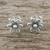 Sterling silver stud earrings, 'Flower Fancy' - Floral Motif Sterling Silver Stud Earrings from Thailand (image 2) thumbail