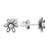 Sterling silver stud earrings, 'Flower Fancy' - Floral Motif Sterling Silver Stud Earrings from Thailand (image 2c) thumbail