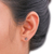 Sterling silver stud earrings, 'Flower Fancy' - Floral Motif Sterling Silver Stud Earrings from Thailand (image 2d) thumbail