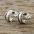 Sterling silver half-hoop earrings, 'Purity of the Mind' - Rope Motif Sterling Silver Half-Hoop Earrings from Thailand