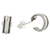 Sterling silver half-hoop earrings, 'Purity of the Mind' - Rope Motif Sterling Silver Half-Hoop Earrings from Thailand