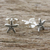 Sterling silver stud earrings, 'Starfish Charm' - Sterling Silver Starfish Stud Earrings from Thailand (image 2b) thumbail