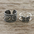 Sterling silver ear cuffs, 'Nature's Garden' - Butterfly and Floral Motif Sterling Silver Ear Cuffs thumbail