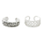 Sterling silver ear cuffs, 'Dizzying Beauty' - Floral and Wave Motif Sterling Silver Ear Cuffs thumbail